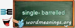 WordMeaning blackboard for single-barrelled